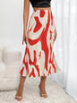 Women's Zebra Print Pleated Skirt – Irregular Hem & Side Slit FitiqueFit