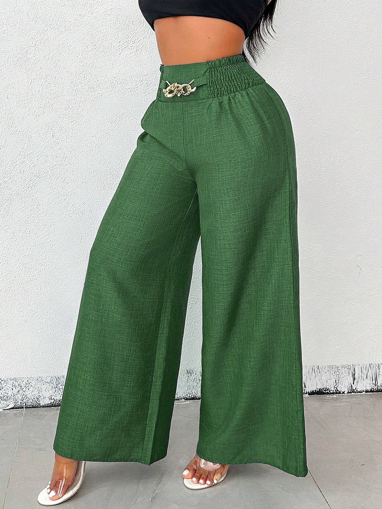 Women's High-Waist Drapey Wide-Leg Pants | Elastic Drawstring 5 Colors FitiqueFit