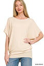 Zenana Hacci Dolman Sleeve Boat Neck Top New Era Fashion LLc
