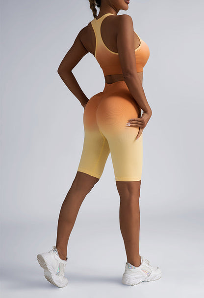 Seamless Women's Activewear Sets – 2-Piece Crop Top & High Waist Shorts/Leggings FitiqueFit