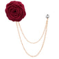 Men's Wedding Ceremony Groom Handmade Rose Chain Brooch NovaCart