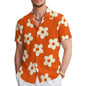 Men's Floral Print Casual Shirt with Unique Design SnagBag