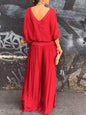 Solid-Color Chiffon Two-Piece Set – 10 Colors, S–5XL FitiqueFit