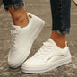 Fashionable Slip-on White Flats with Thick Sole for Women SnagBag