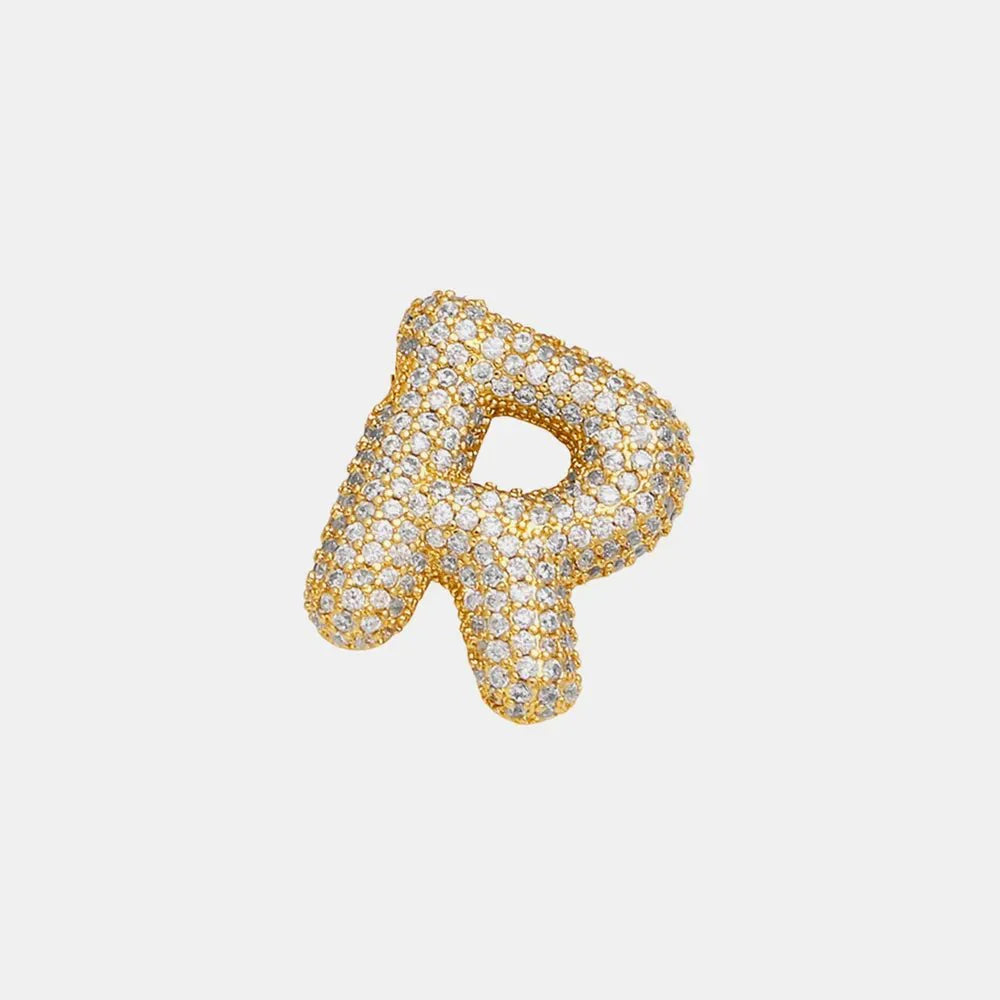 EmberLuxe "Glimmer" Bubble Letter Pendant (L-U) Ivory Embers