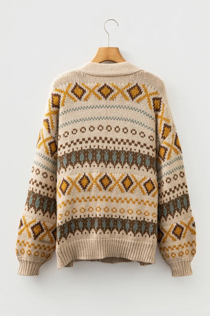 Western Knit Buttoned V-Neck Cardigan Sweater Shop Style & More | Fresh Looks, Everyday Deals & Free Shipping