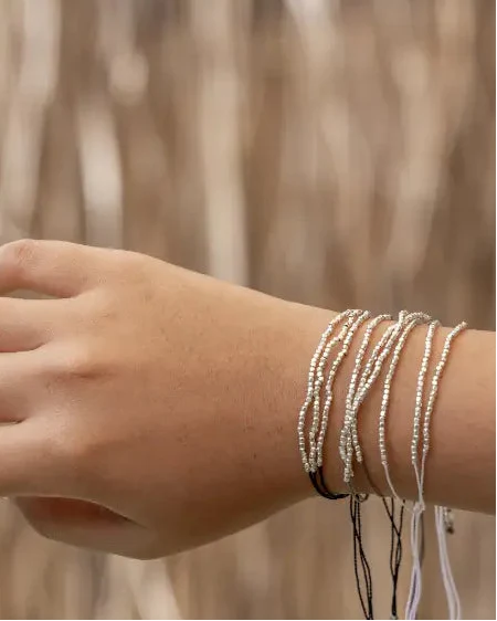 Terra Layered Bracelets in Silver Village Thrive