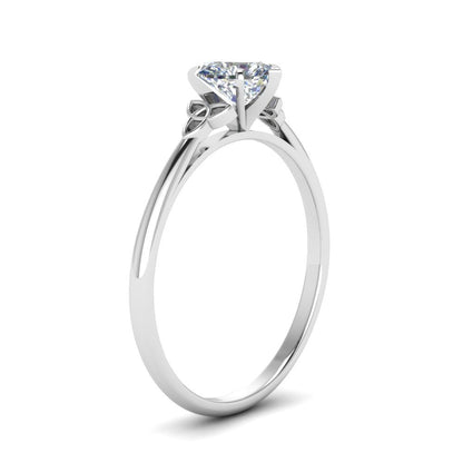 Heart Shaped Celtic Solitaire Engagement Ring Fascinating Diamonds