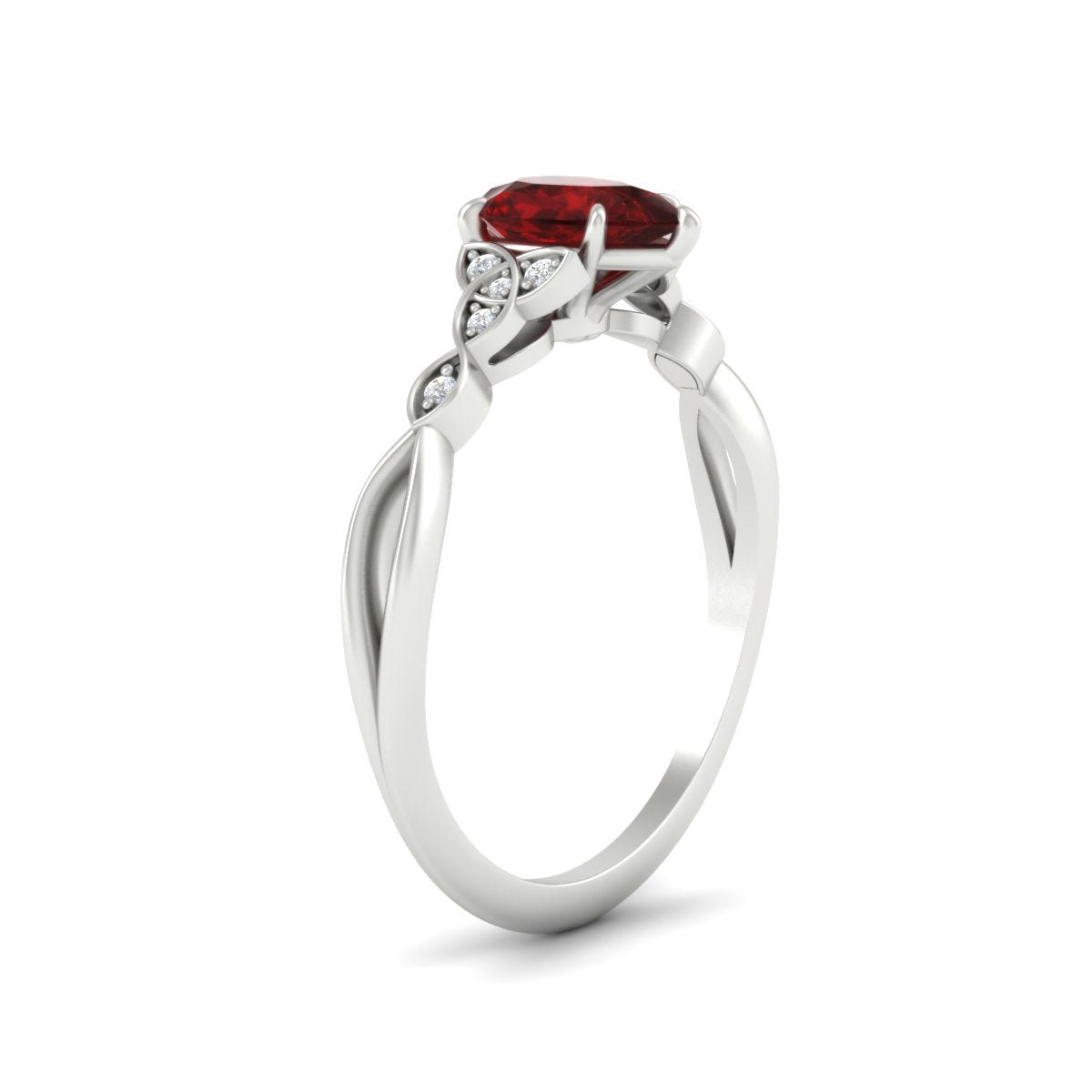 Celtic Knot Pear Shaped Colored Ring Fascinating Diamonds