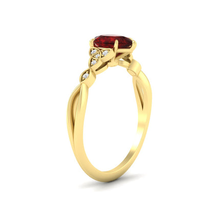 Celtic Knot Pear Shaped Colored Ring Fascinating Diamonds