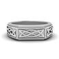 Celtic Engraved Mens Gold Ring Fascinating Diamonds