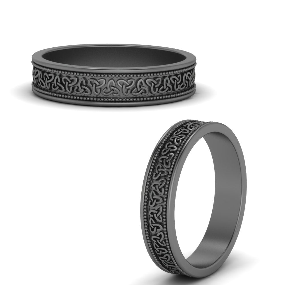 Celtic Mens Gold Band Rings Fascinating Diamonds
