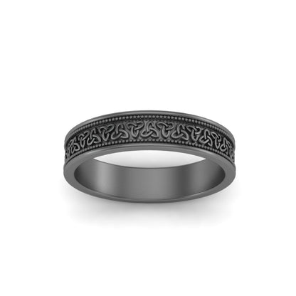 Celtic Mens Gold Band Rings Fascinating Diamonds