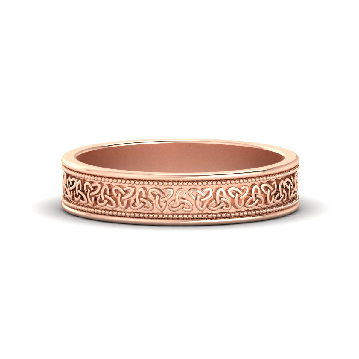 Celtic Mens Gold Band Rings Fascinating Diamonds