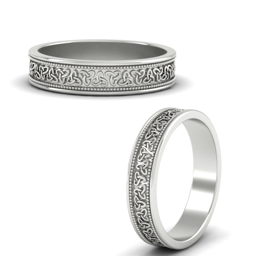 Celtic Mens Gold Band Rings Fascinating Diamonds
