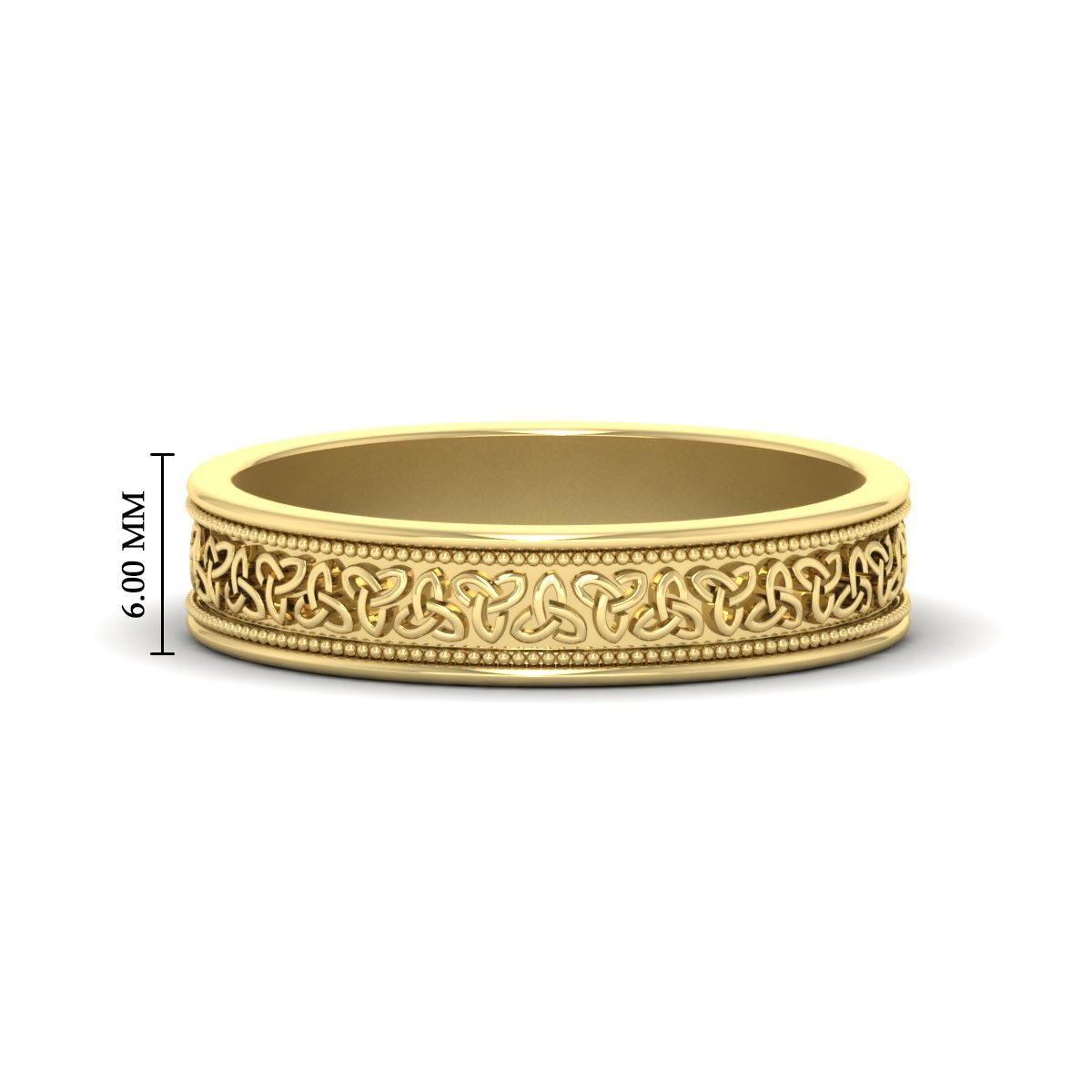 Celtic Mens Gold Band Rings Fascinating Diamonds