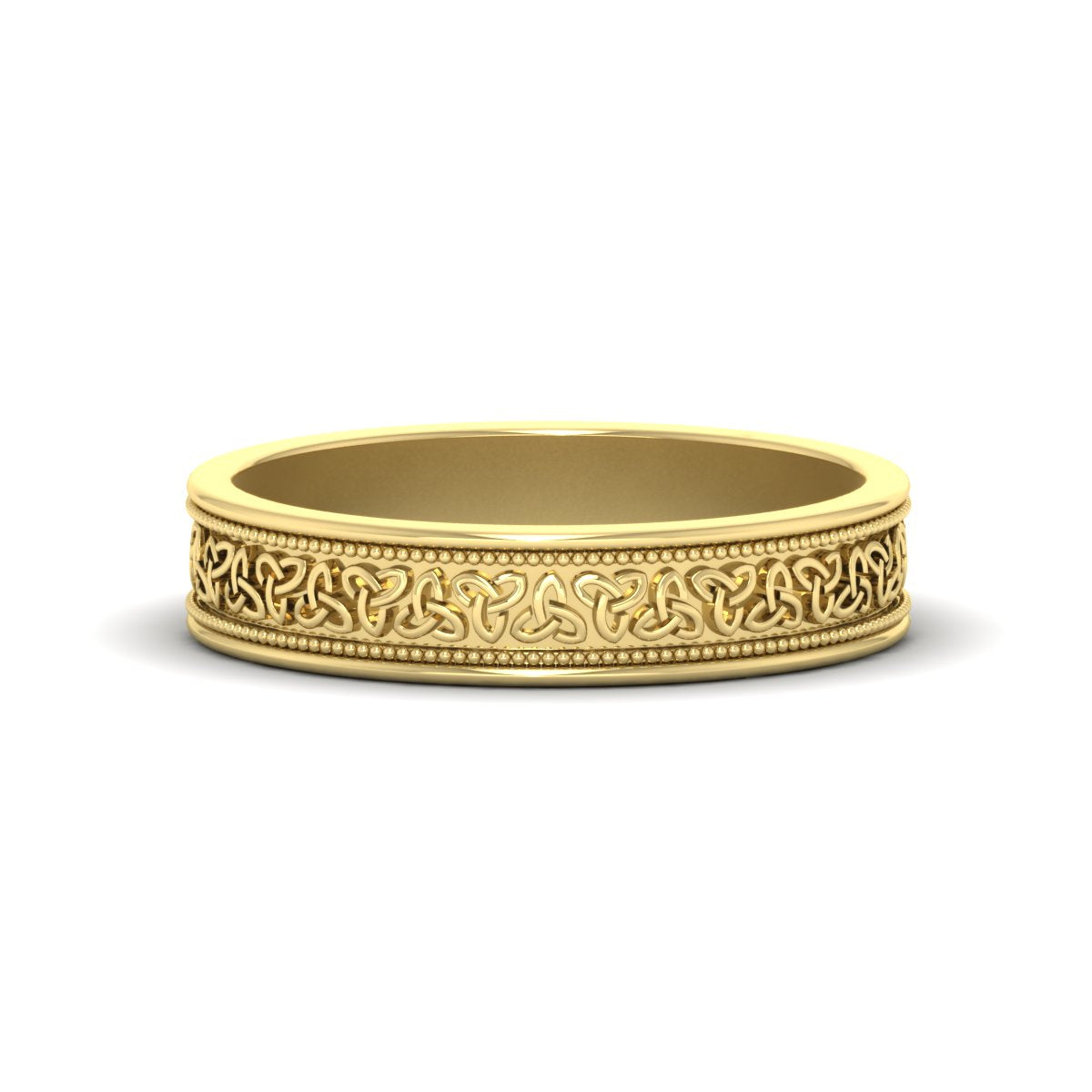 Celtic Mens Gold Band Rings Fascinating Diamonds