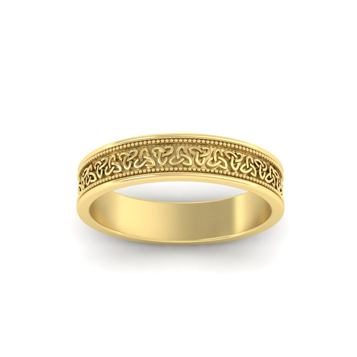 Celtic Mens Gold Band Rings Fascinating Diamonds