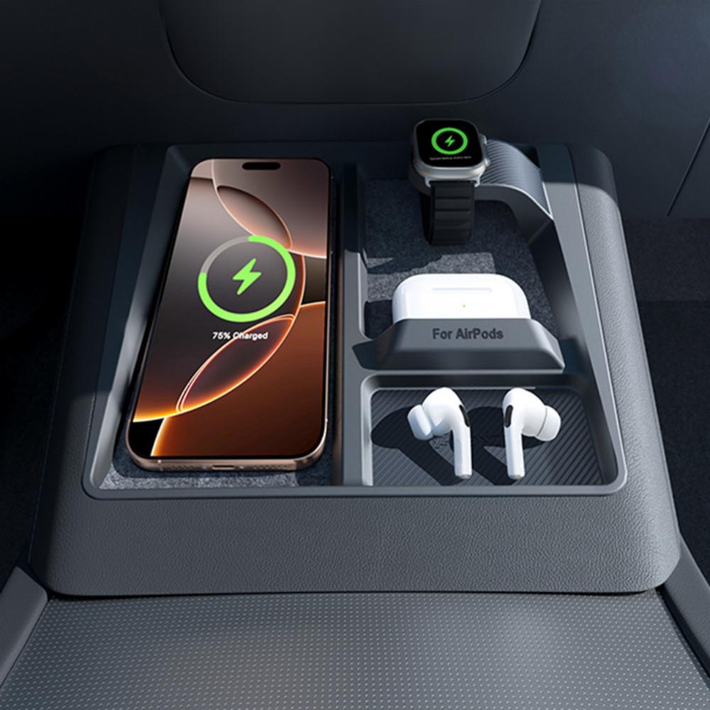 3-in-1 Wireless Charging Anti-Slip Organizer for Model 3 Highland / Model Y Juniper | TESERY Tesery Official Store