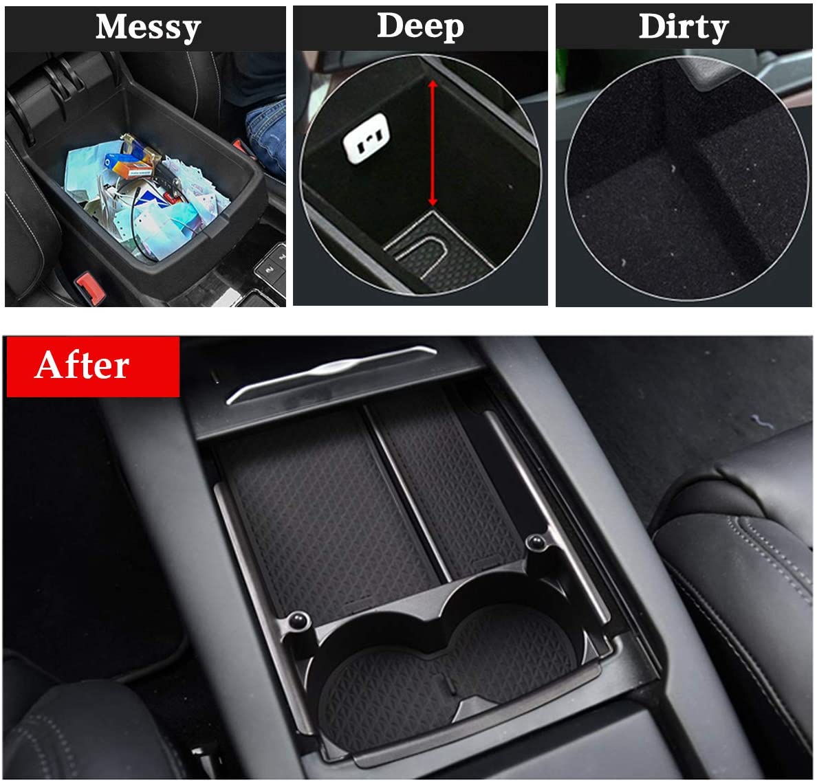 Center Console Armrest Storage Box for Tesla Model S/X Tesery Official Store