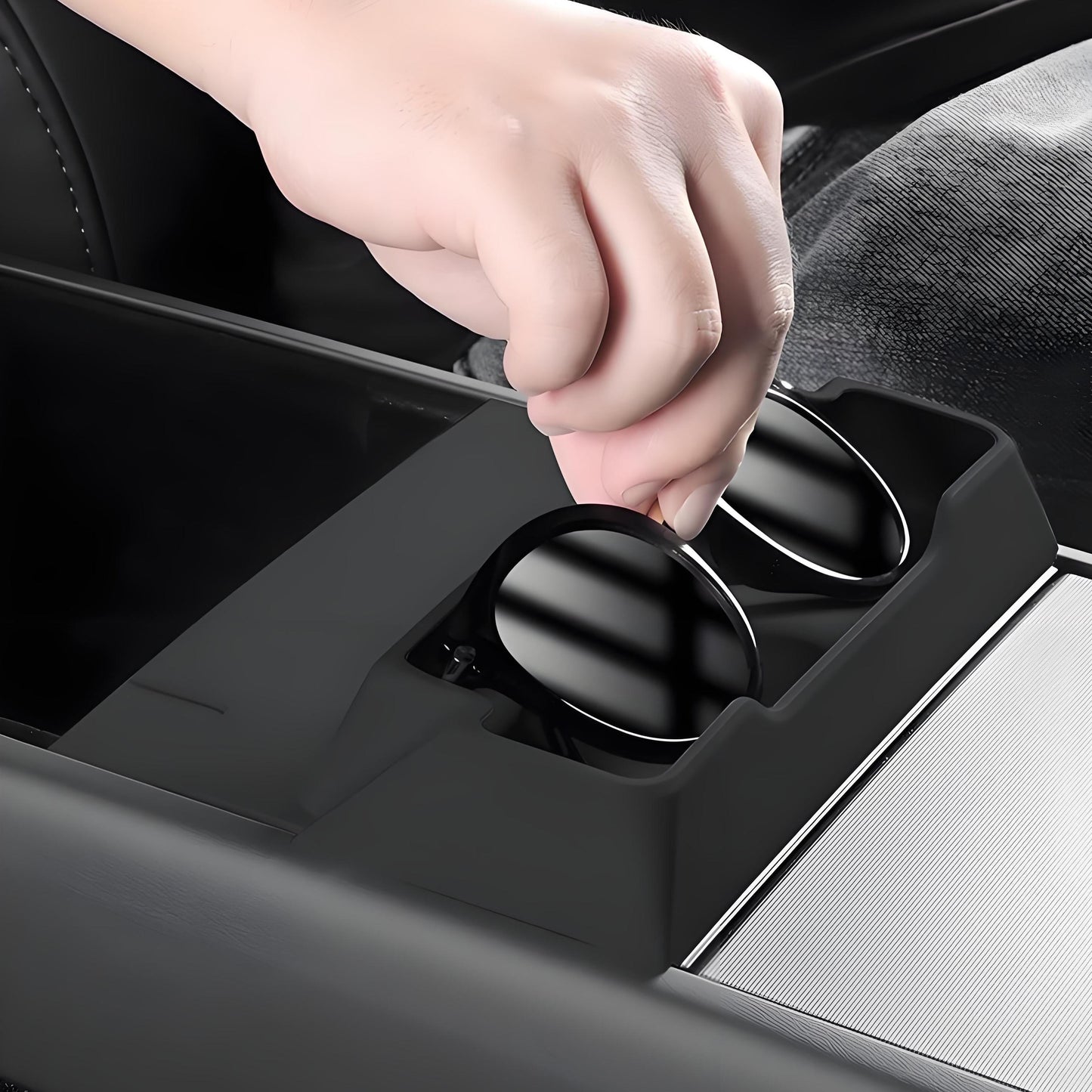 Center Console Glasses Tray for Model Y Juniper & Model 3 Highland | TESERY Tesery Official Store