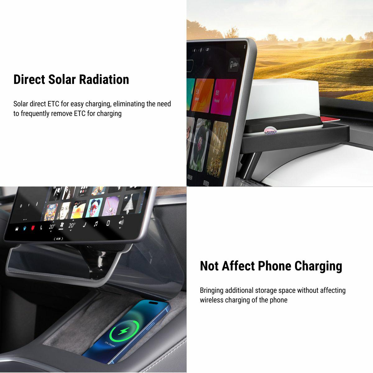 Center Console Organizer Under Screen Storage for Tesla Model 3 & Model Y Tesery Official Store