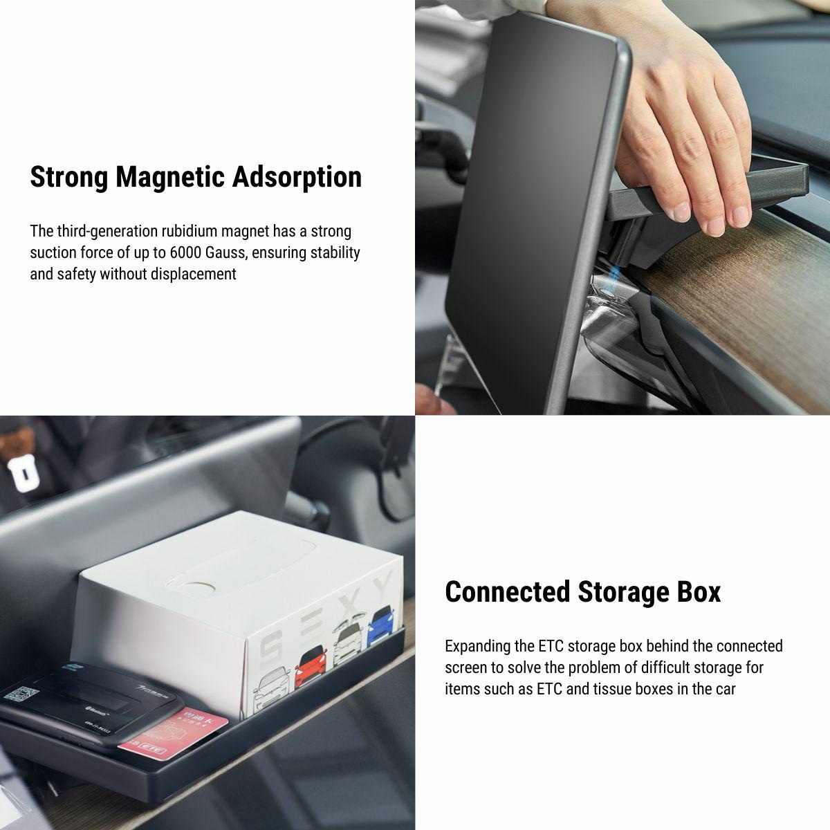 Center Console Organizer Under Screen Storage for Tesla Model 3 & Model Y Tesery Official Store