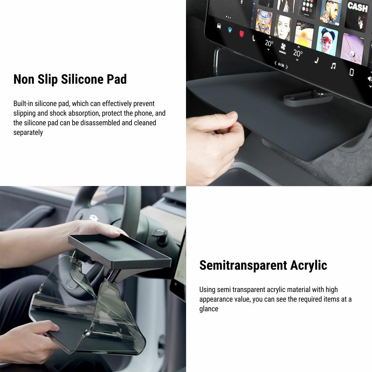 Center Console Organizer Under Screen Storage for Tesla Model 3 & Model Y Tesery Official Store
