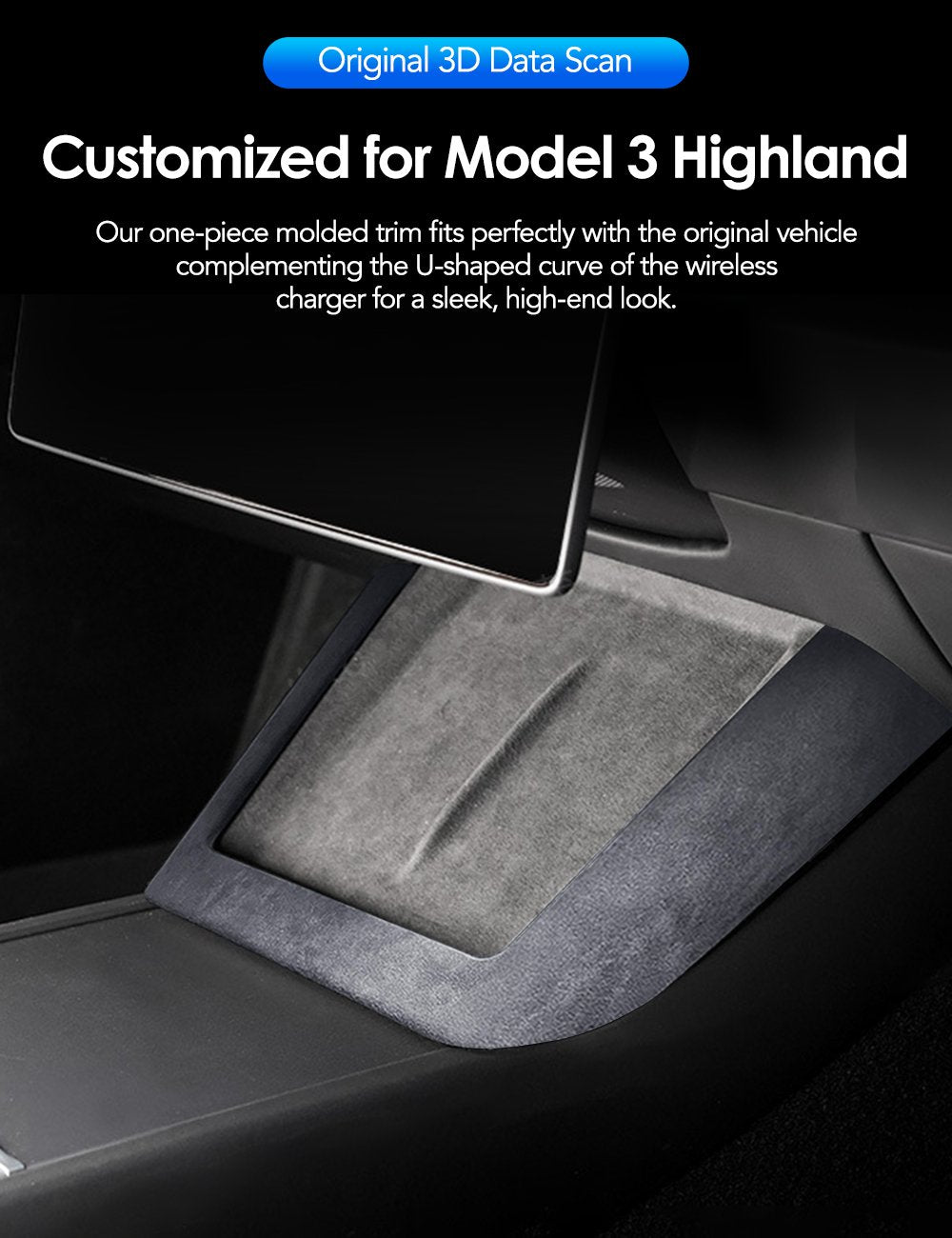 Center Console Wireless Charger Cover Trim for Model 3 Highland & Model Y Juniper Tesery Official Store