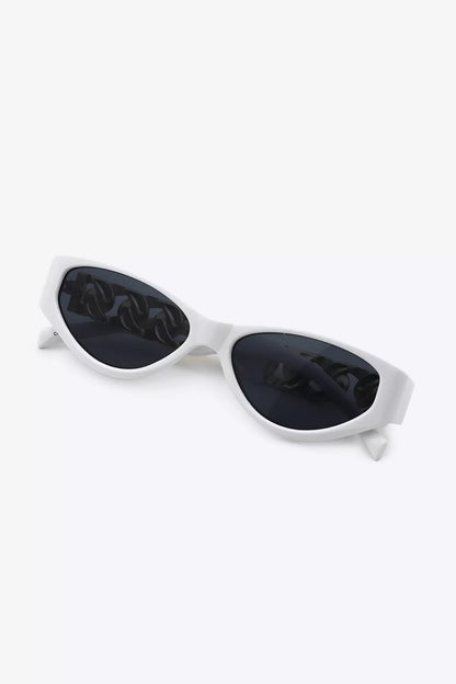 Chain Detail Temple Cat Eye Sunglasses New Era Fashion LLc