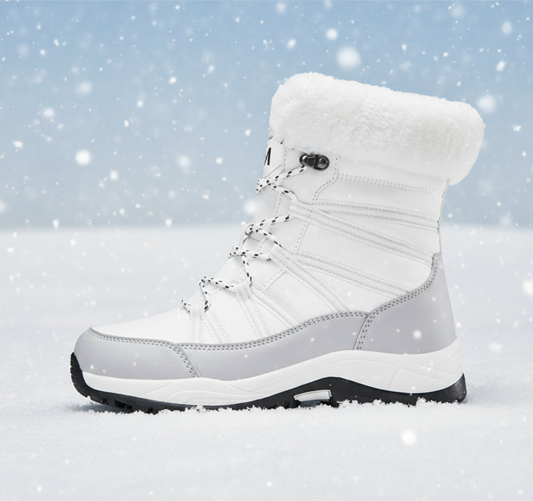 Women’s Winter Fleece-Lined Thicker Non-Slip Cotton-Padded Outdoor Mid-Boots FitiqueFit
