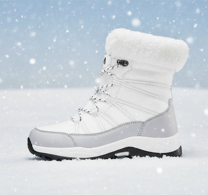 Women’s Winter Fleece-Lined Thicker Non-Slip Cotton-Padded Outdoor Mid-Boots FitiqueFit