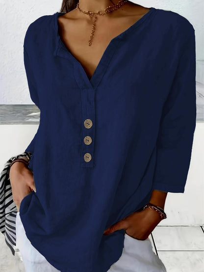Modern Notched-Collar Button-Down Shirt – Relaxed Chic Staple FitiqueFit