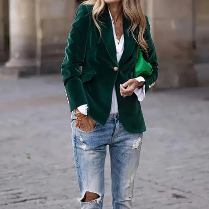 Women’s Slim-Fit Notch-Lapel Blazer FitiqueFit