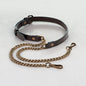 Vanity Strap - Curb Chain in Antique Brass and Deep Brown Leather Urban-Equestrian