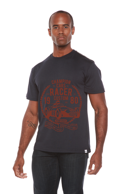 Champions Cars Men's Bamboo Viscose/Organic Cotton Short Sleeve Graphic T-Shirt Spun Bamboo