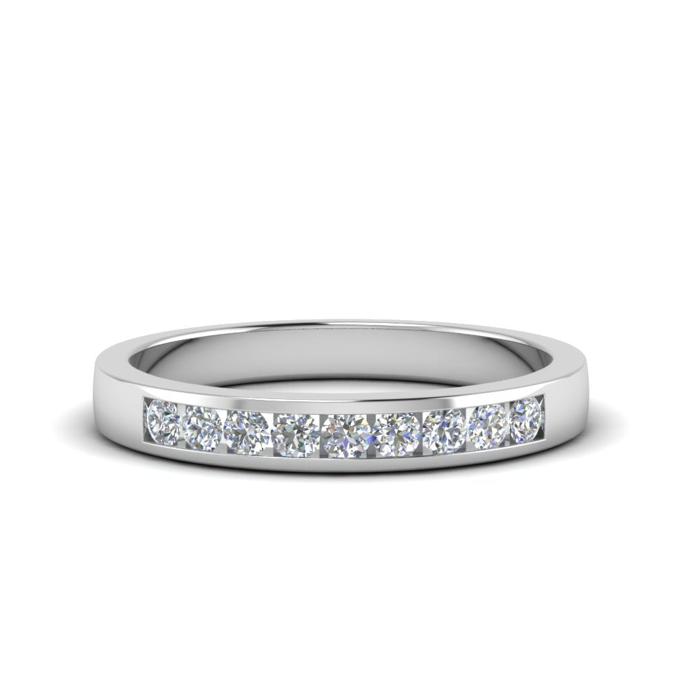 Channel 9 Stone Mens Wedding Ring Fascinating Diamonds