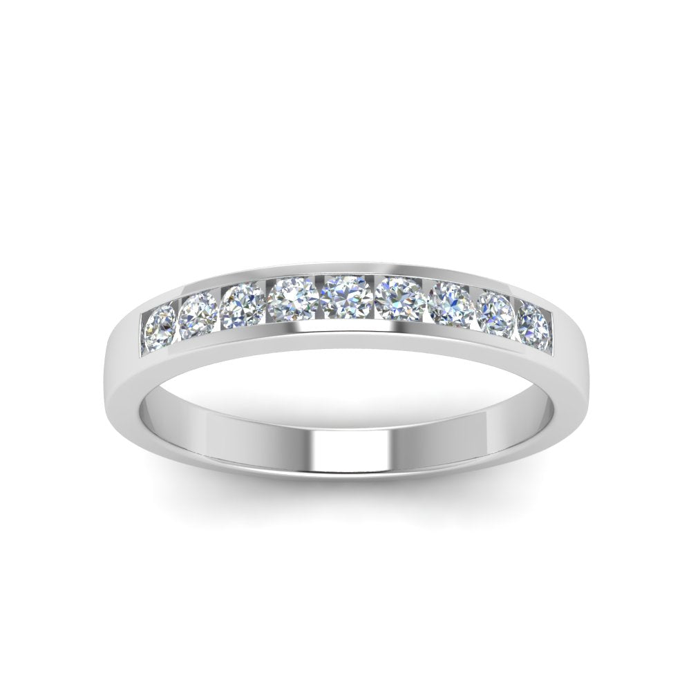 Channel 9 Stone Mens Wedding Ring Fascinating Diamonds