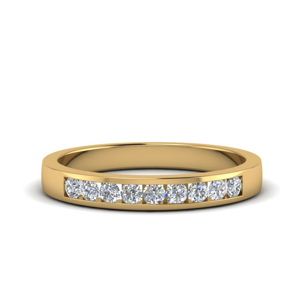 Channel 9 Stone Mens Wedding Ring Fascinating Diamonds