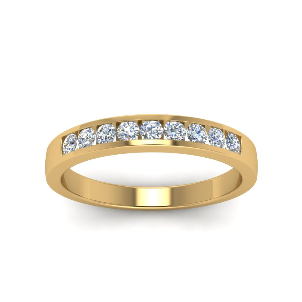 Channel 9 Stone Mens Wedding Ring Fascinating Diamonds