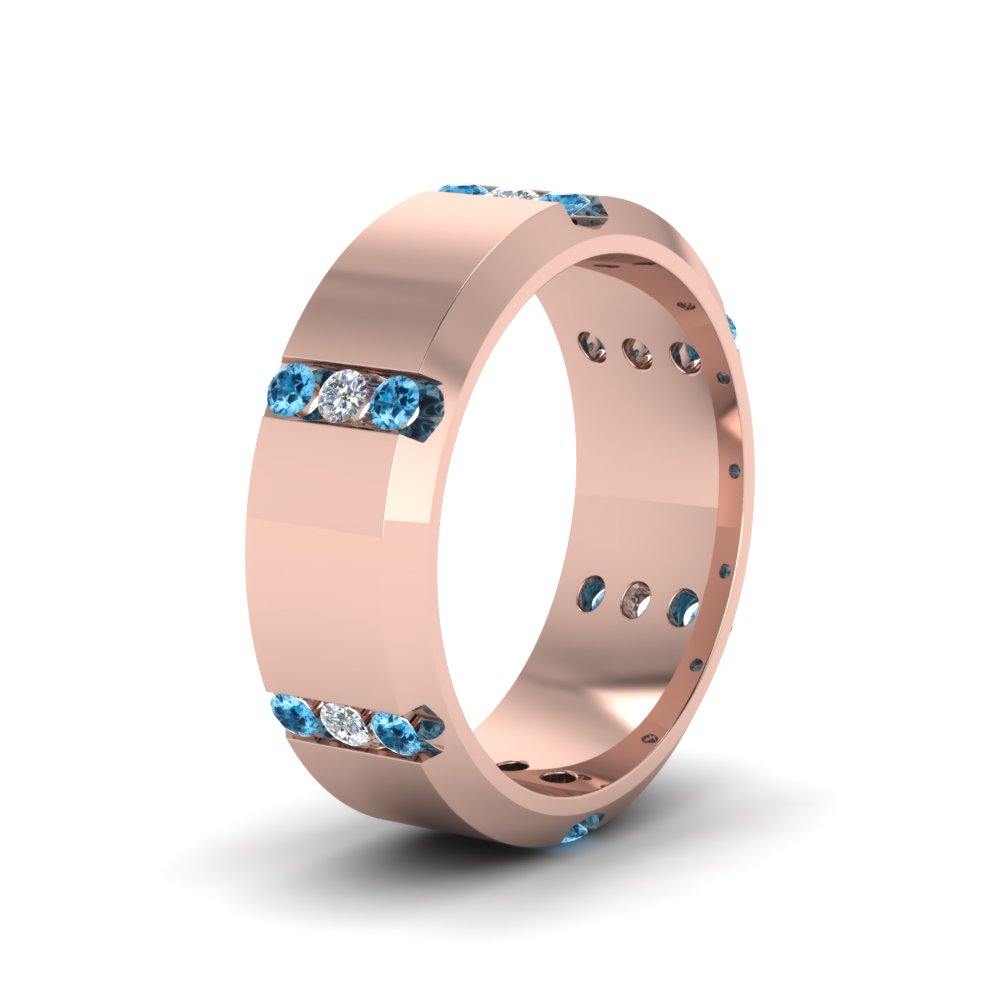 Channel Set 3 Stone Mens Anniversary Ring Fascinating Diamonds