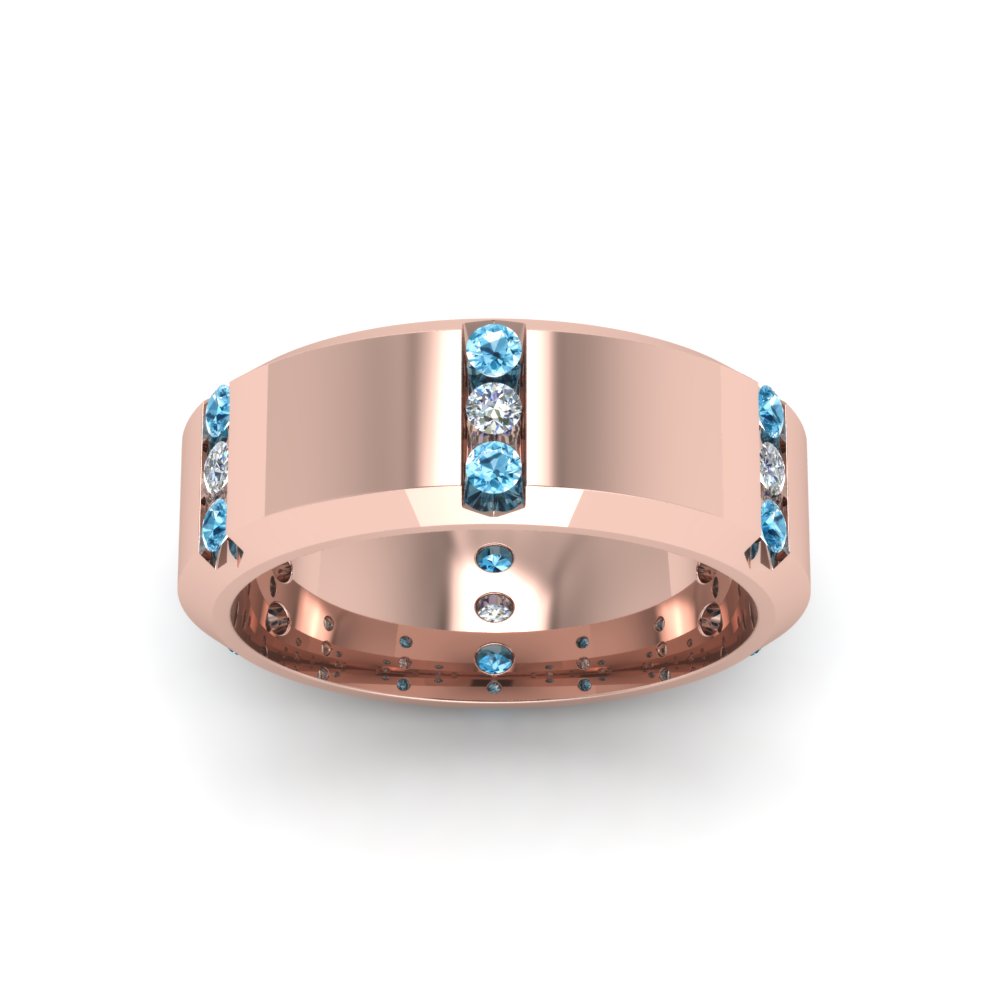 Channel Set 3 Stone Mens Anniversary Ring Fascinating Diamonds