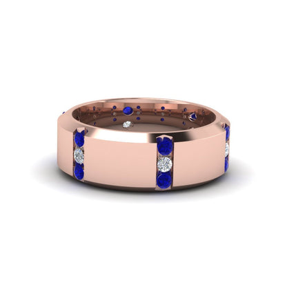 Channel Set 3 Stone Mens Anniversary Ring Fascinating Diamonds