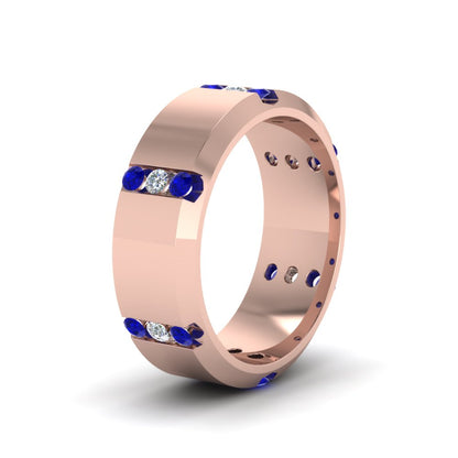 Channel Set 3 Stone Mens Anniversary Ring Fascinating Diamonds