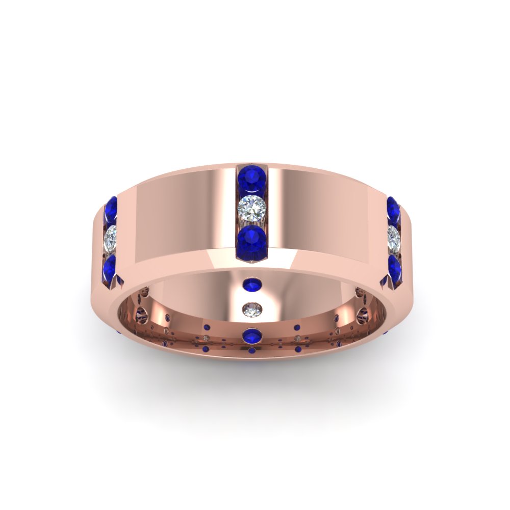 Channel Set 3 Stone Mens Anniversary Ring Fascinating Diamonds