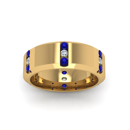 Channel Set 3 Stone Mens Anniversary Ring Fascinating Diamonds