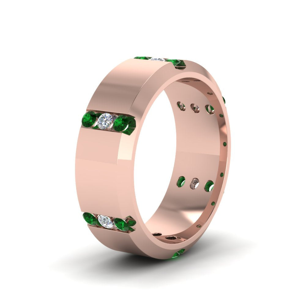 Channel Set 3 Stone Mens Anniversary Ring Fascinating Diamonds