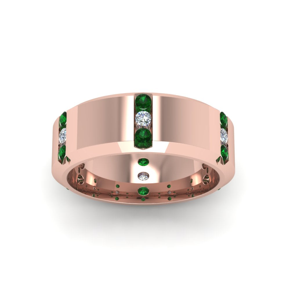 Channel Set 3 Stone Mens Anniversary Ring Fascinating Diamonds