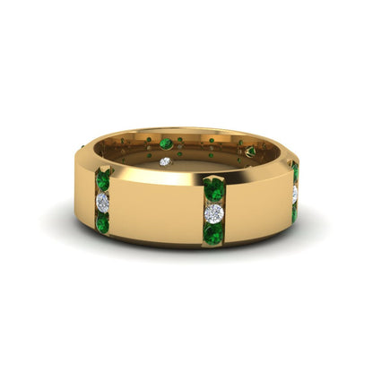 Channel Set 3 Stone Mens Anniversary Ring Fascinating Diamonds