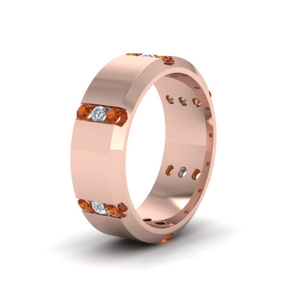 Channel Set 3 Stone Mens Anniversary Ring Fascinating Diamonds